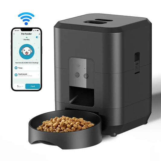 2025 New 2L Pet Feeder Intelligent Automatic Pet Feeder Wifi Application Smart Dry Food Pet Cat Bowl Dog Bowl Home Pet Supplies