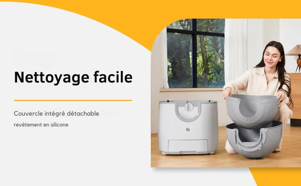 Bac à litière intelligent pour chat – 11L autonettoyant