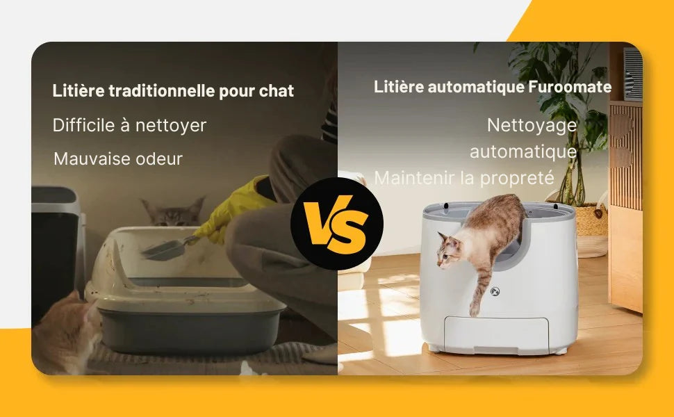 Bac à litière intelligent pour chat – 11L autonettoyant