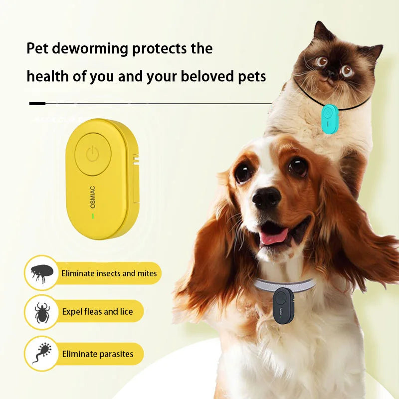 Ultrasonic Deworming Collar anti Flea Tick Pet Collar Deworming Flea Collar Pet Puppy Prevention Mosquitoes Repellent Collar 