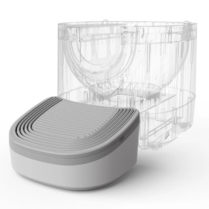 3-In-1 Cat Stepper for Self-Cleaning Litter Box, Trapping Litter & Storage Tray with Non-Slip Ramp for