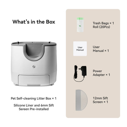 - Automatic Smart Cat Litter Box, Self-Cleaning, 11L, High-Capacity Pet Toilet Tray