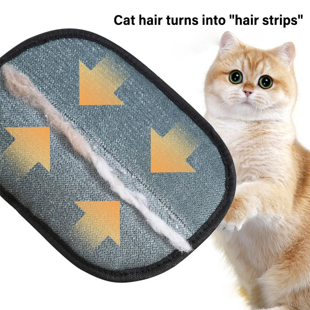Pet Hair Removal Tool Reusable Static Removal Gloves, Double-Sided Grooming Gloves for Pets, Removes Pet Fur Hair for Carpets